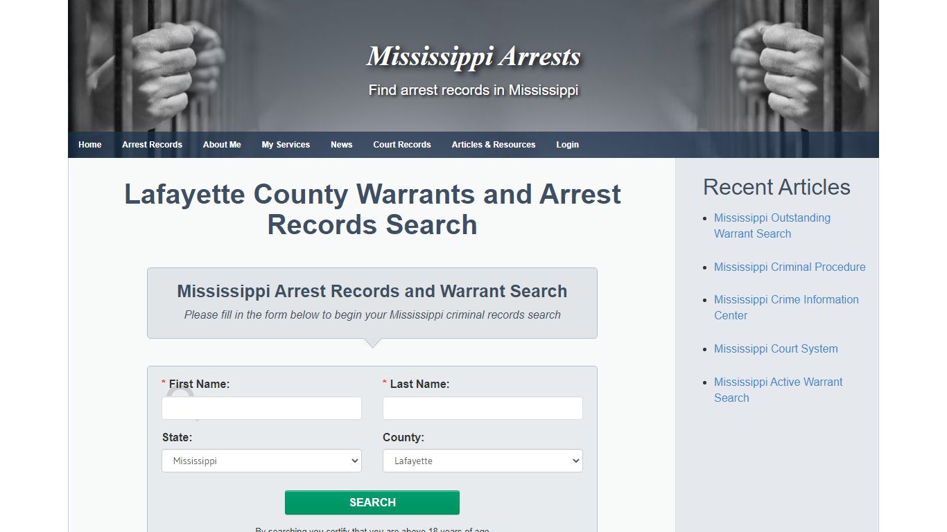 Lafayette County Warrants and Arrest Records Search